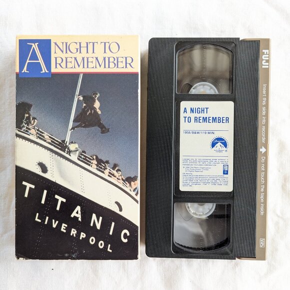 3/$15 A night to Remember (1958) VHS movie story of the Titanic - Picture 1 of 5